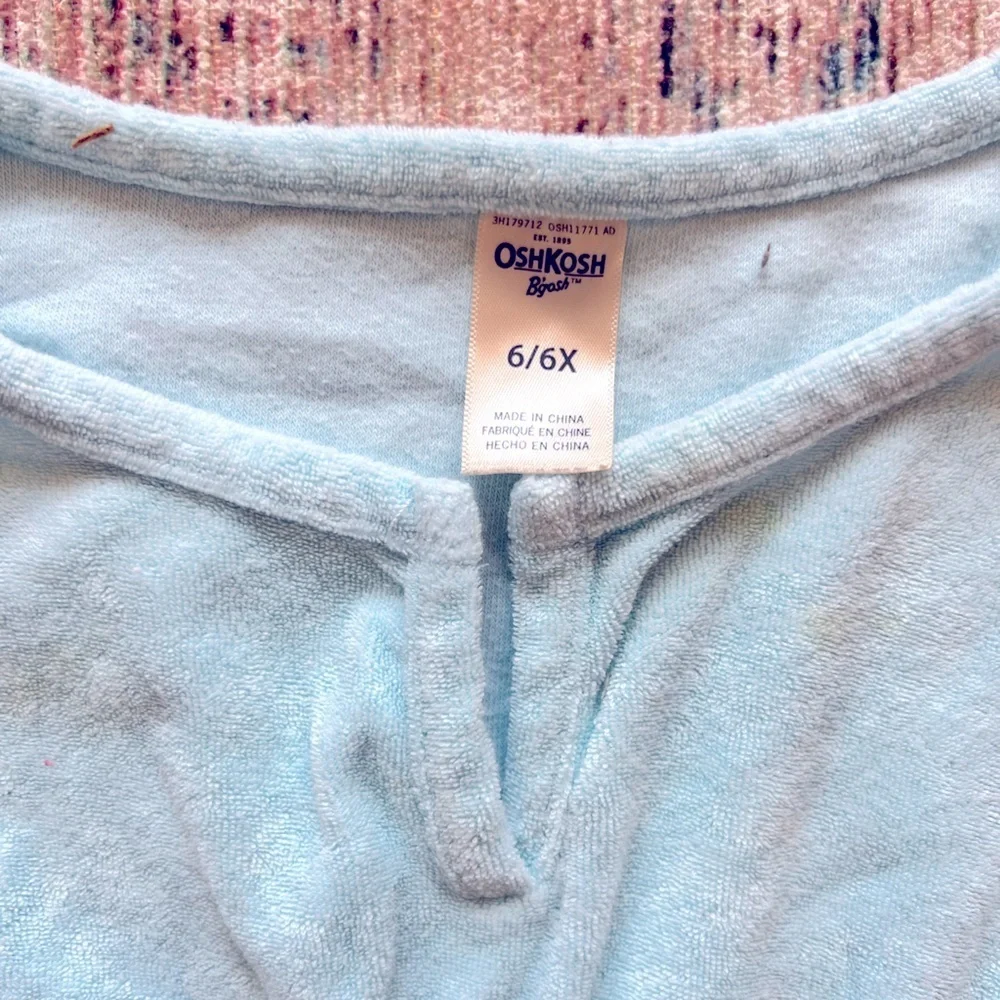 OshKosh B'gosh Blue and Pink swim cover up with V-Neck